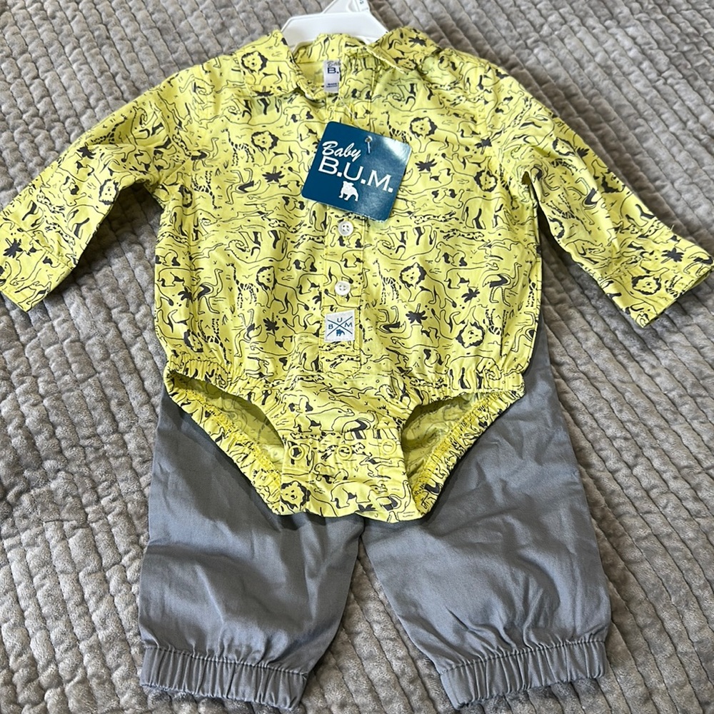 Baby Bum onesie and pant set- 9M